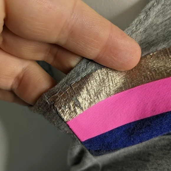 ✨3/$15 Spiritual Gangster Peloton grey striped workout tank top S - Picture 3 of 8